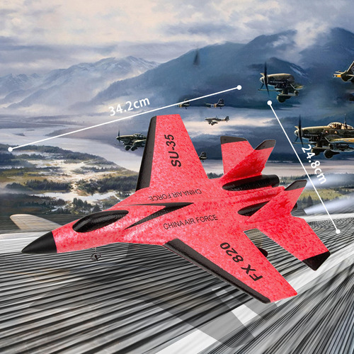 Avión Fx620 Su35 Red Control Heavy Glider 2025