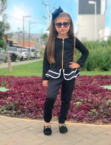 Imagem 4 de 5 de Conjunto Infantil De Frio Moda Inverno Blogueira Menina Luxo