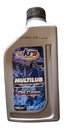 Aceite Multilub Sae 15w40 Krs  (0.946 Lts)