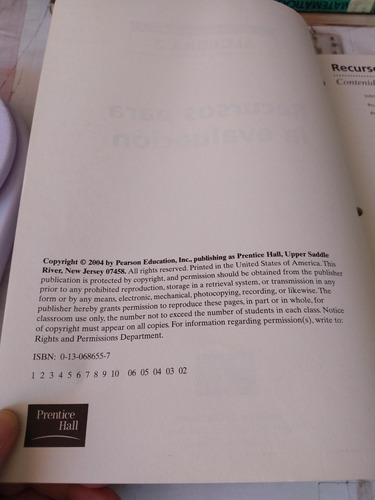 Recursos Para La Evaluación Álgebra 2 Prentice-hall (Usado)