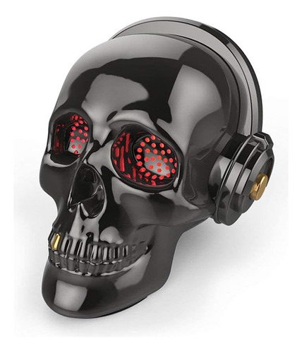 Yseechens Altavoz Bluetooth De Calavera Novedoso Esqueleto A Color Gris 110v