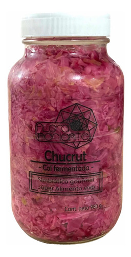 Chucrut Rosa / Sauerkraut Fermentado En Sal Rosa 980gr