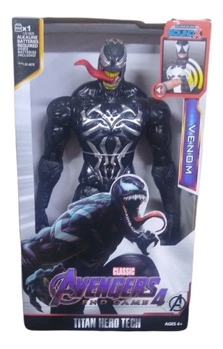Muñeco  Venom Titan Hero 30 Cm Luz Y Sonido V Crespo