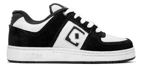 Tênis Qix Skate Retrô 90s Mg Preto Branco