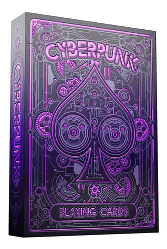 Cyberpunk Púrpura Naipes Baraja De Cartas Con Las Tarj...