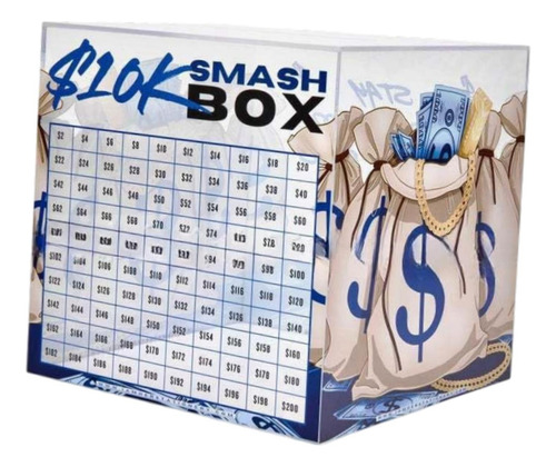 Piggy Bank Efectivo Ahorro De Bancos 18cmx18cm Azul