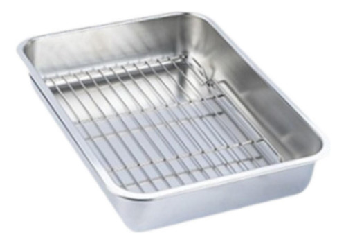 Bandeja Para Hornear Con Rejilla, Resistente, 36x27x7cm