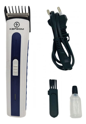 Máquina De Cortar Cabelo Aparador Barba Bivolt Recarregável Cor Branco 110v/220v