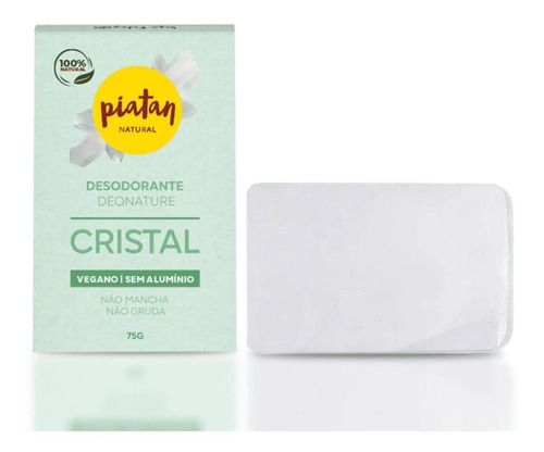 Desodorante Cristal Natural Pedra Unissex Sem Cheiro 75g