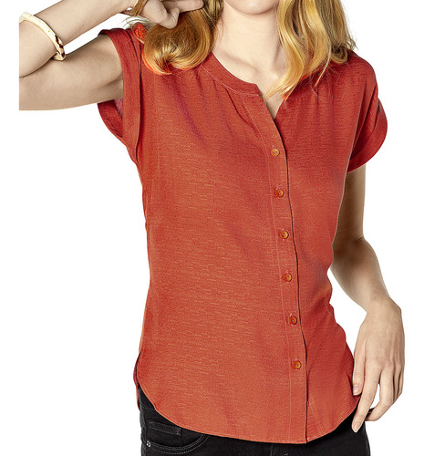 Blusa Novedades Estrella 5314 Para Mujer Color Naranja E8