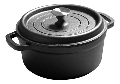 Olla De Hierro Fundido Con Tapa, Cazuela Multiusos, 20cm