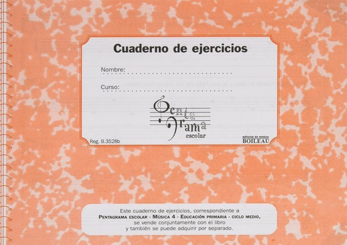 Libro: Pentagrama Escolar 4. Cd + Cuaderno De Ejercicios (c)