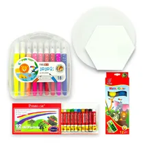 Comprar Set Arte Bastidores Acuarelas Óleos Pastel Y Punta Pincel