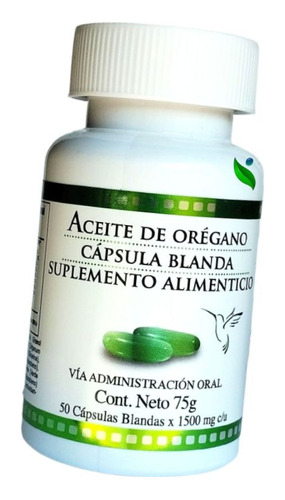 Aceite De Orégano 1,500mg X 50 Cápsulas