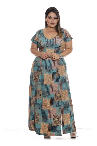 Gordinha de vestido best sale longo