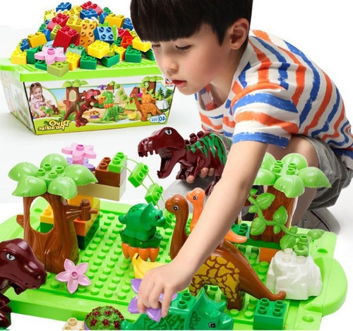 Juguete De Construcción Dino Paradise Para Niños 40pzs