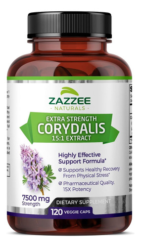 Zazzee Corydalis 7500 Mg Dolor De Cabeza, Espalda  120 Cáps