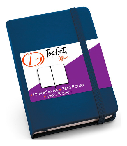 Cuaderno sin líneas Kind Topget de 9 x 14 cm, 80 hojas, color: azul