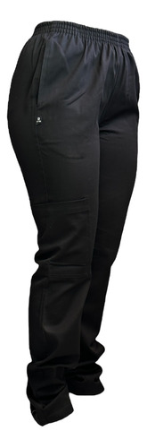 Pantalones Chef Para Mujer. Negro