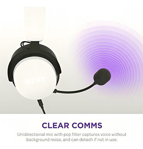 Nzxt Relay Wired Pc Gaming Headset Ap-wcb40-w2 Hi-res Audio Color Blanco