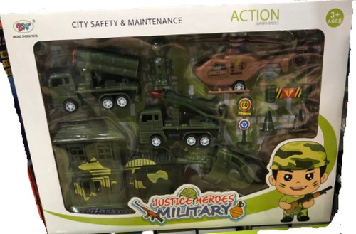 Set Militar Juguete Guerra Helicoptero Tanque Vehiculos Mas