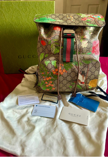 Mochila Gucci Gg Supreme Monogram Tian Web Single Buckle