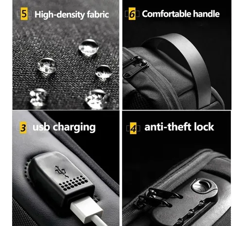 Mini Mochila De Pecho Diagonal Cruzada Masculina +usb