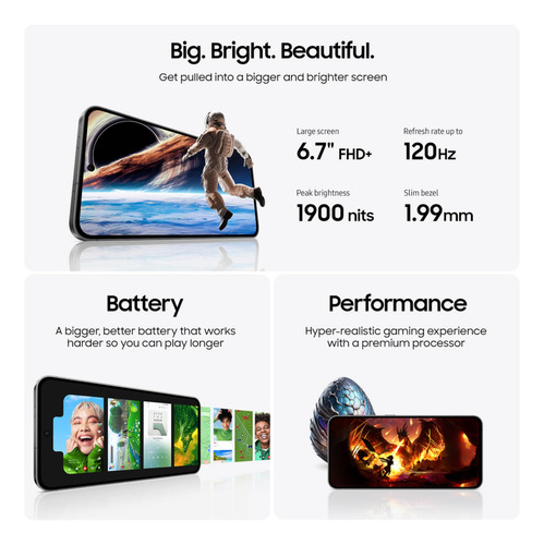 Smartphone Samsung Galaxy S24 Fe Ai 256gb Desbloqueado Gris