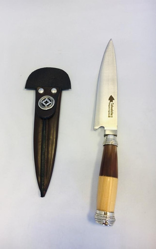 Imagen 2 de 5 de Cuchillo Artesanal Tehuelche 15 Cm / Acero Inox 440 Y Alpaca