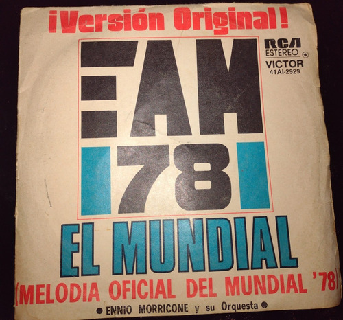 Melodía Oficial Del Mundial 78,disco De Vinilo De 7' 