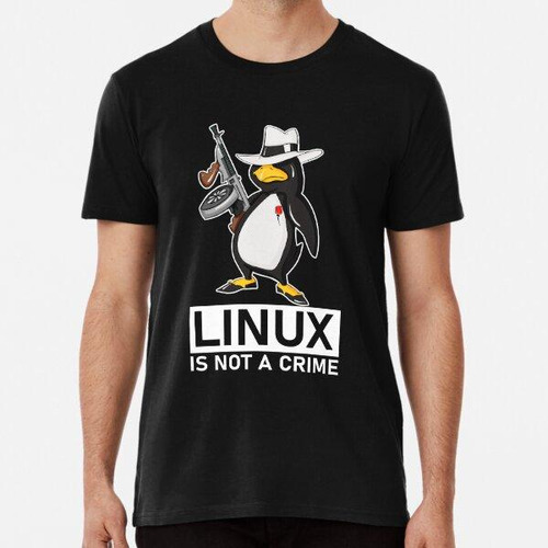 Remera Linux No Es Un Delito Linux Tux Penguin Algodon Premi