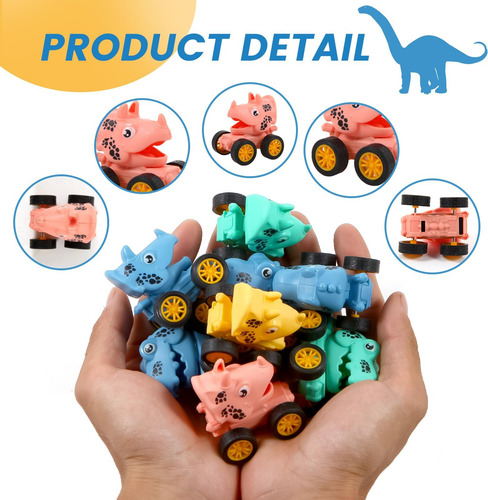 Juego De 18 Coches De Dinosaurios Para Niños Pequeños, Mini