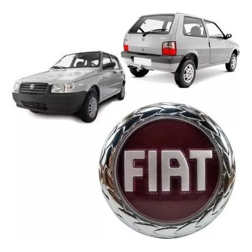 Emblema Da Grade E Do Porta Mala Do Fiat Uno 2004 Até 2007