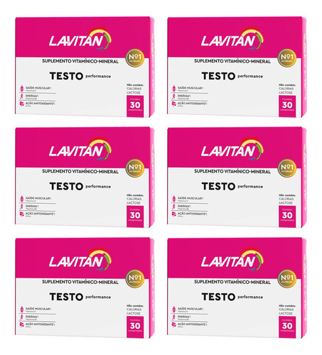 Lavitan Testo Femme Performance Zero Calorias Lactose 6x30cp Sabor Sem Sabor