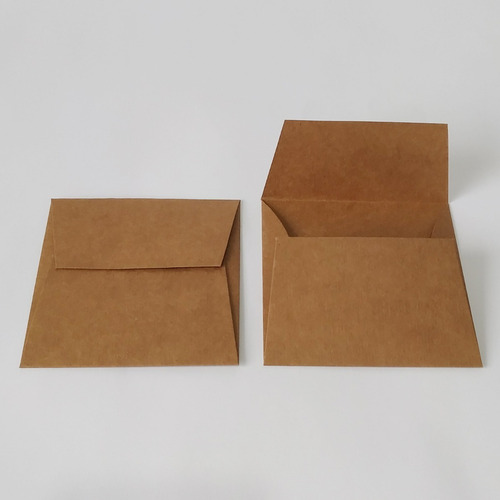 Imagem 1 de 1 de 100 Und. Envelopes (convite 10x10cm) Aba Reta - Kraft