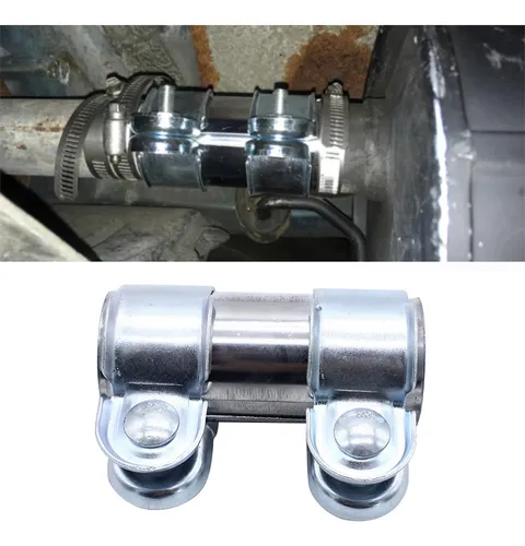 Sistema De Escape De Doble Abrazadera Con Conector De Tubo D