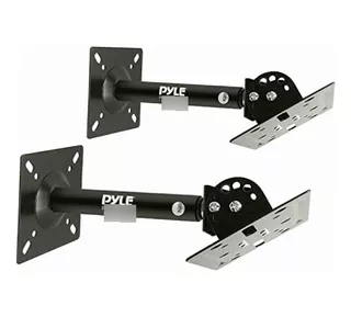 Pyle Speaker Wall Ceiling Mount Stand Black Speaker Mounting