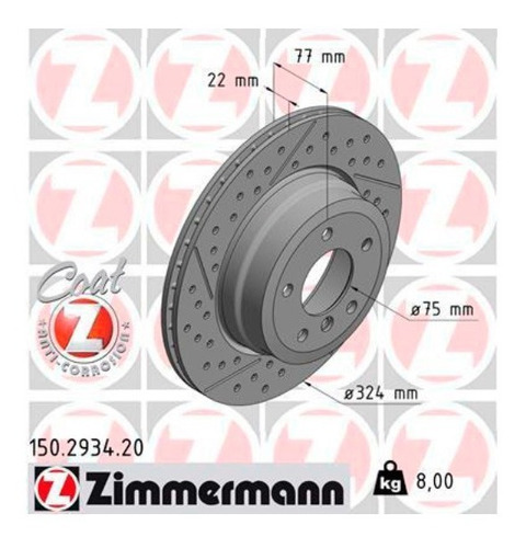 Par Disco De Freio Tras. Bmw 135i Coupe 2007-2014 (e82)