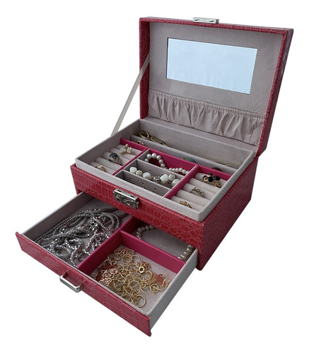 Alhajero Caja Organizador Joyeria Espejo Arete Anillo Benkel