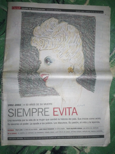 Diario Clarin Edic. Especial A 50 Años De La Muerte De Evita