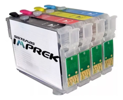 Cartucho Recargable Para Epson C67 C87 Cx3700 Imprek C/tinta