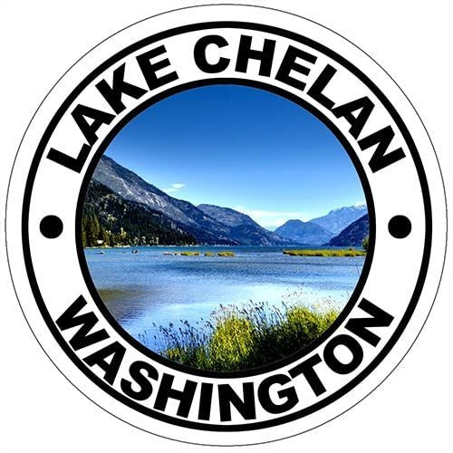 Av Lake Chelan Adhesivo Redondo Para El Parque Estatal Del L