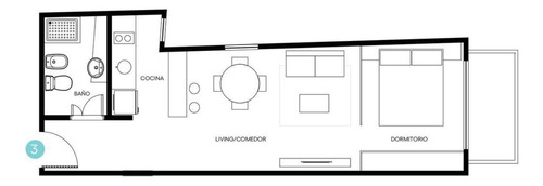 Departamento Venta Monoambiente Balcon Estrenar Barrio Norte