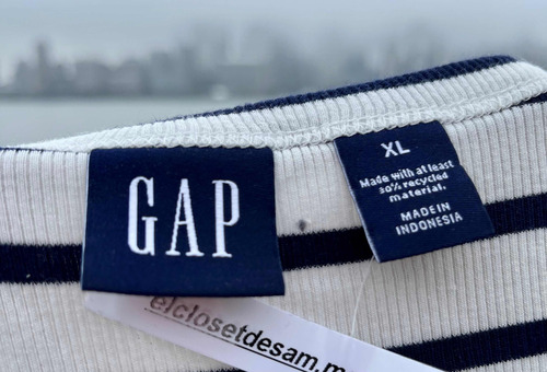Gap Blusa Project Cropped Stripe Rib Tank Top Rayas Tirantes