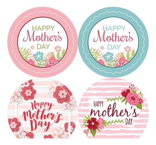 0 2 Preciosas Pegatinas Para El Día De La Madre Para