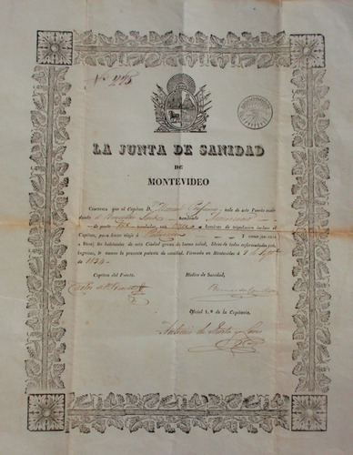 Documento 1834 Montevideo San Vicente Acosta Y Lara Canstatt