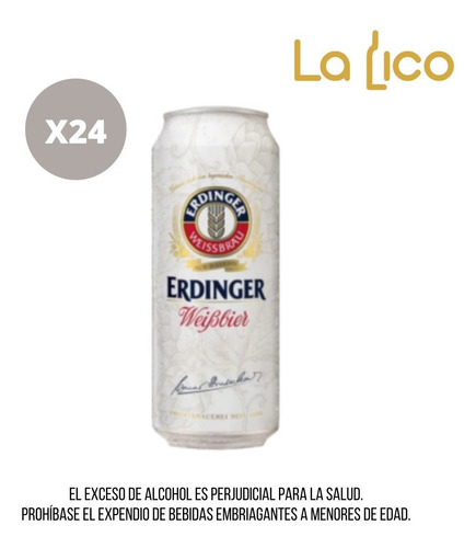 Cerveza Erdinger Weissbier L500 - mL a $28