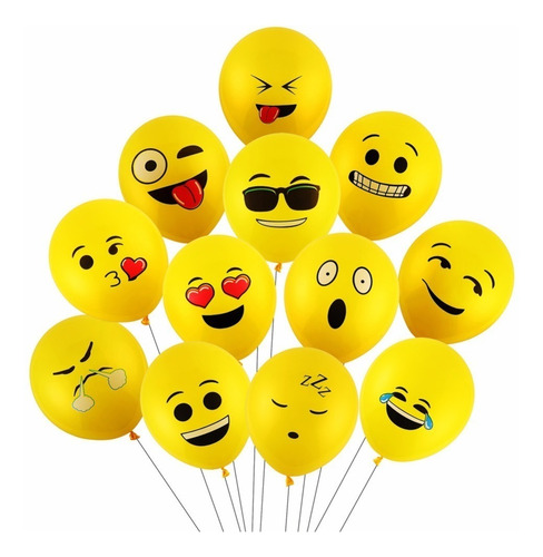 Globos Latex Emojis 12 Pulgadas Cotillon- Sin Envio Deco