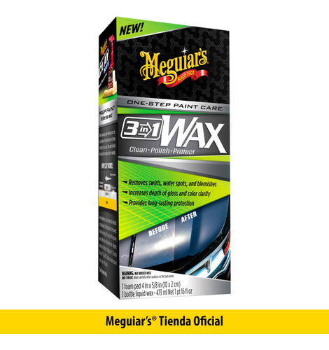 Cera Para Auto 3 En 1 Meguiars One Step Paint Care 3in1 Wax