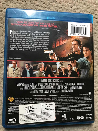 Blu Ray The Rookie Clint Eastwood Charlie Sheen Importado (Usado)
